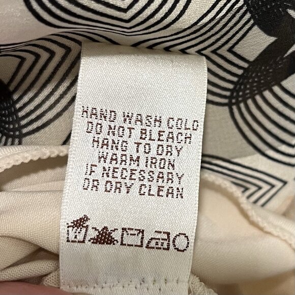 Max Studio Black Cream Peach Fit & Flare Midi Dress - Picture 5 of 8